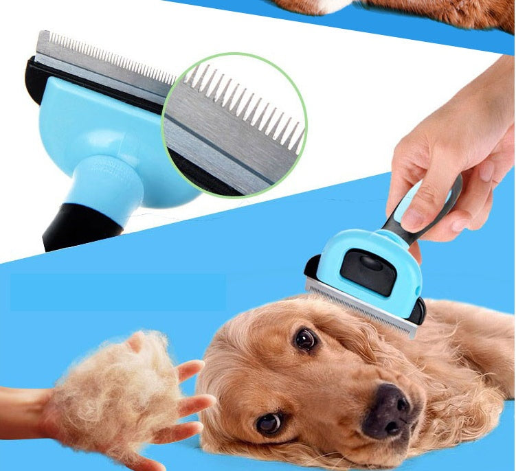 Pet Hair Removal Comb – Effective Dog & Cat Fur Cleaner
