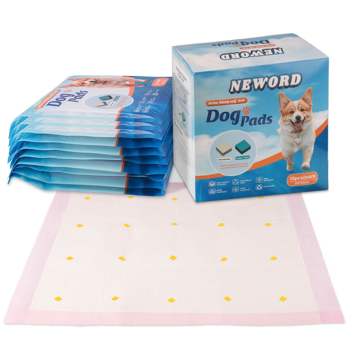 Dog Health Monitoring Pee Pads – Color-Changing Urine Detection Training Pads